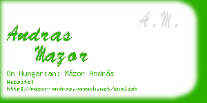 andras mazor business card
